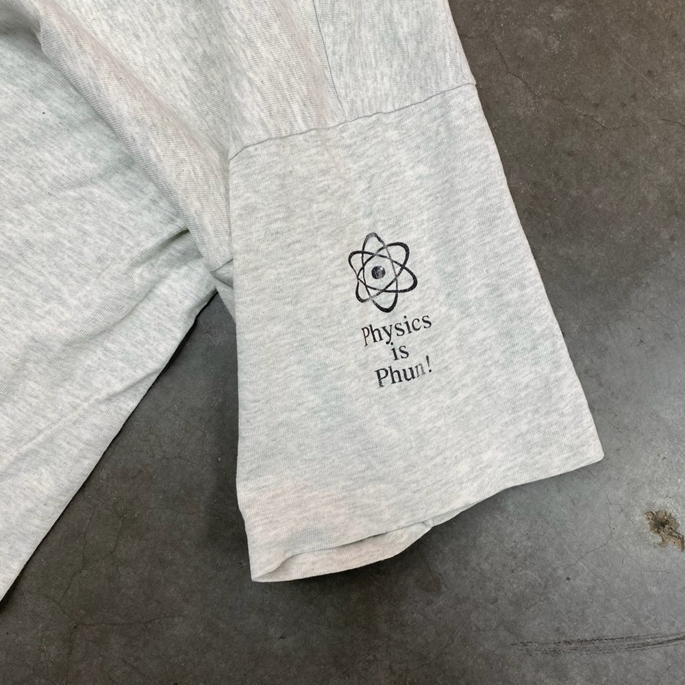 VTG Physics Exam‎ Shirt Fruit of the Loom Single Stitch Gray Tee Mens Large - Picture 5 of 8